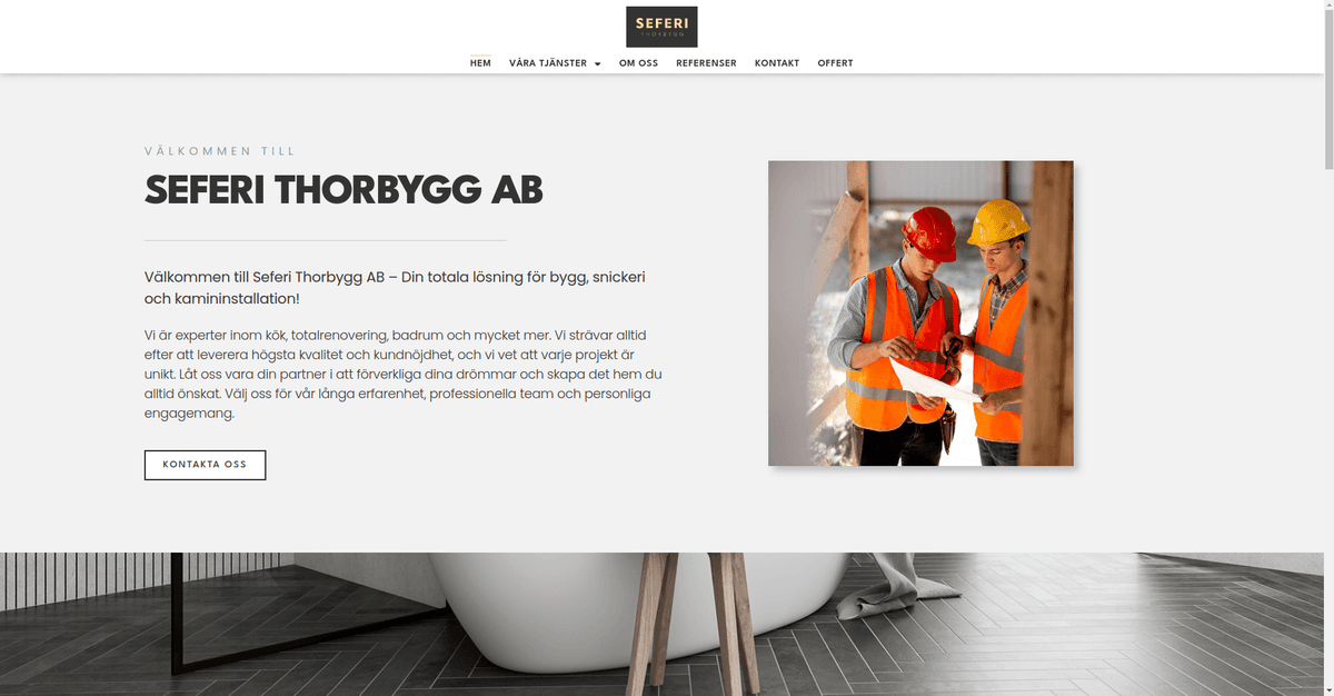 ThorBygg AB - Homepage with Company Overview