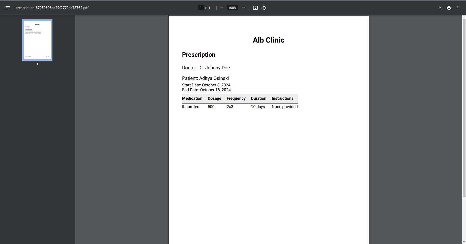 Docal - Visit Details Form