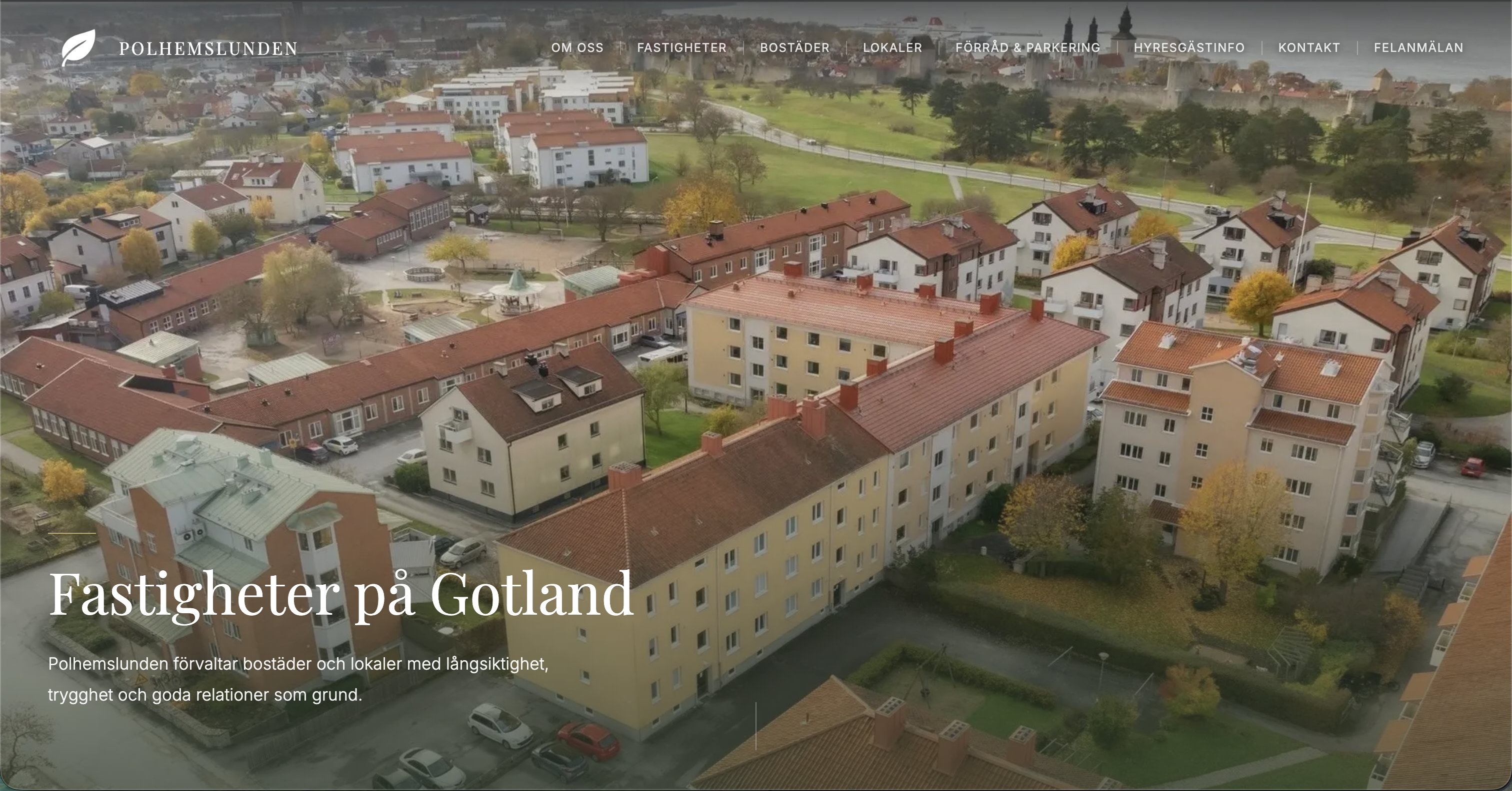 Polhemslundens webbplats för fastighetsförvaltning