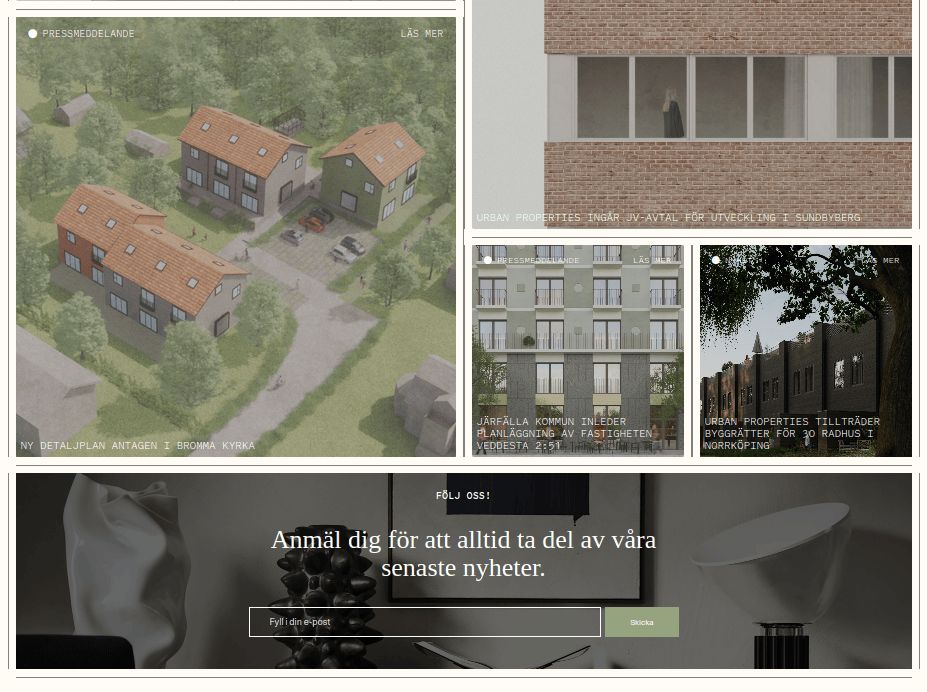 Urban Properties - Project Display